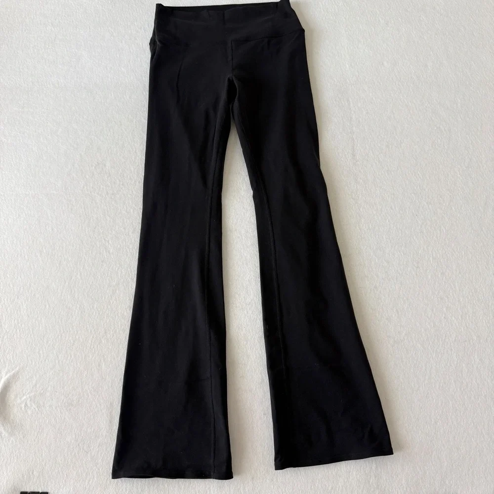 Alo Yoga Airbrush High-Waist Flare Leggings Womens Large Black